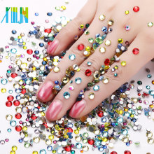 Fabrication de haute qualité plat cristal AB SS12 non hot fix strass procès petit ordre cristal strass nail art